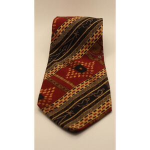 Gian Carlo Lamberti Made In Italy Mens Tie Abstract Pattern Multicolor